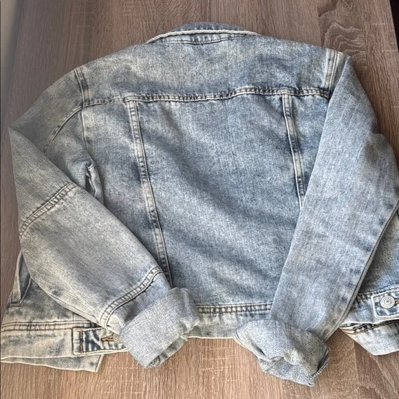 Free People Cropped Denim Jacket XS - Picture 3 of 3